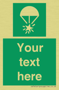 Custom sign safe condition Rocket parachute flare